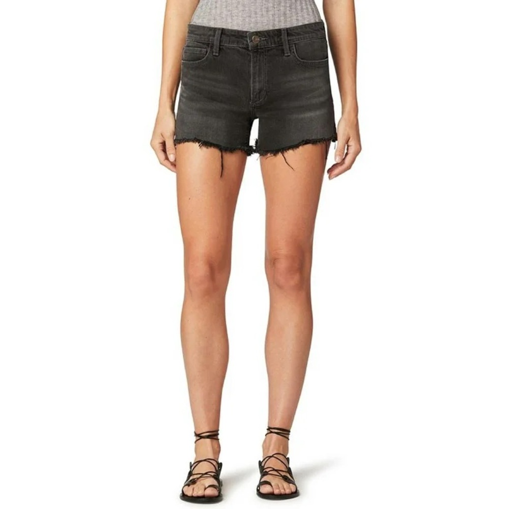 Joe's Women's The Ozzie Frayed Hem Denim Shorts Black